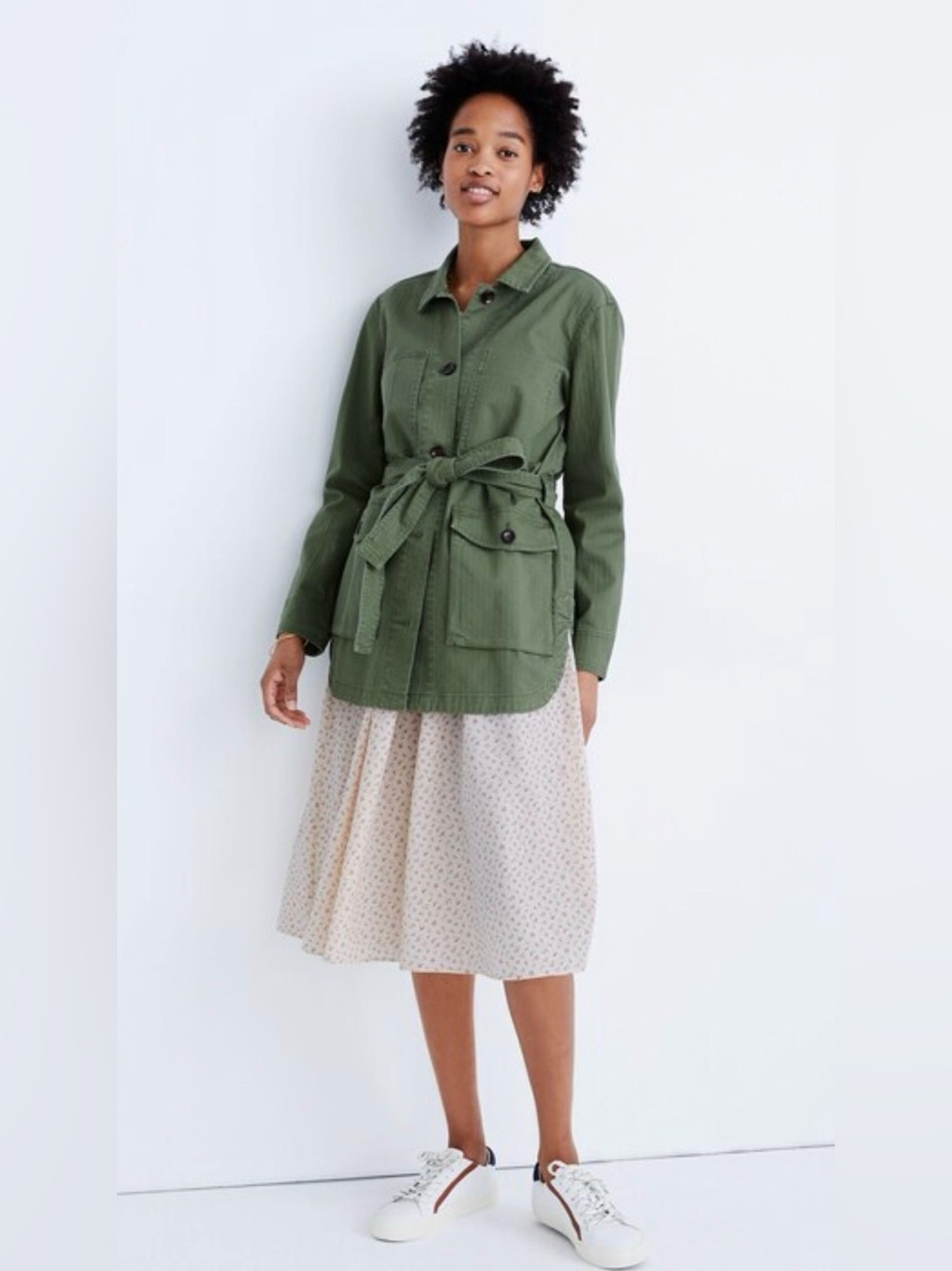 Madewell Tie-Waist Military Utility Chore Jacket , size XL